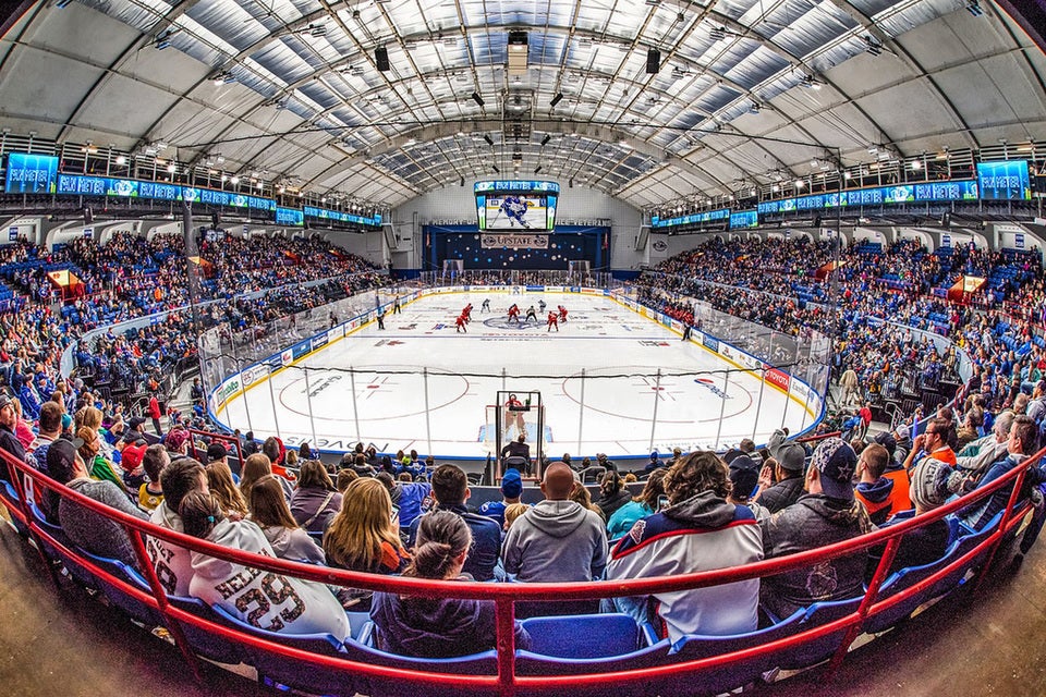 Syracuse Crunch will be playing Hartford Wolf Pack at Upstate Medical University Arena at The Oncenter War Memorial in Syracuse