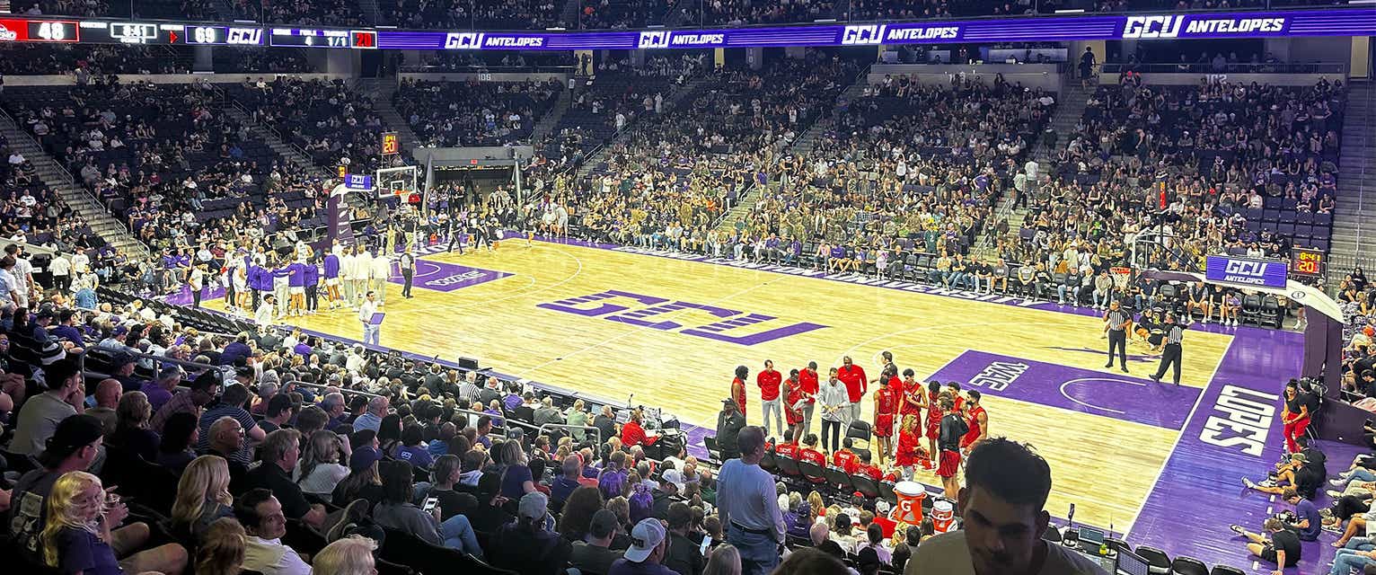 Grand Canyon Basketball will be playing Utah State Basketball at Global Credit Union Arena in Phoenix