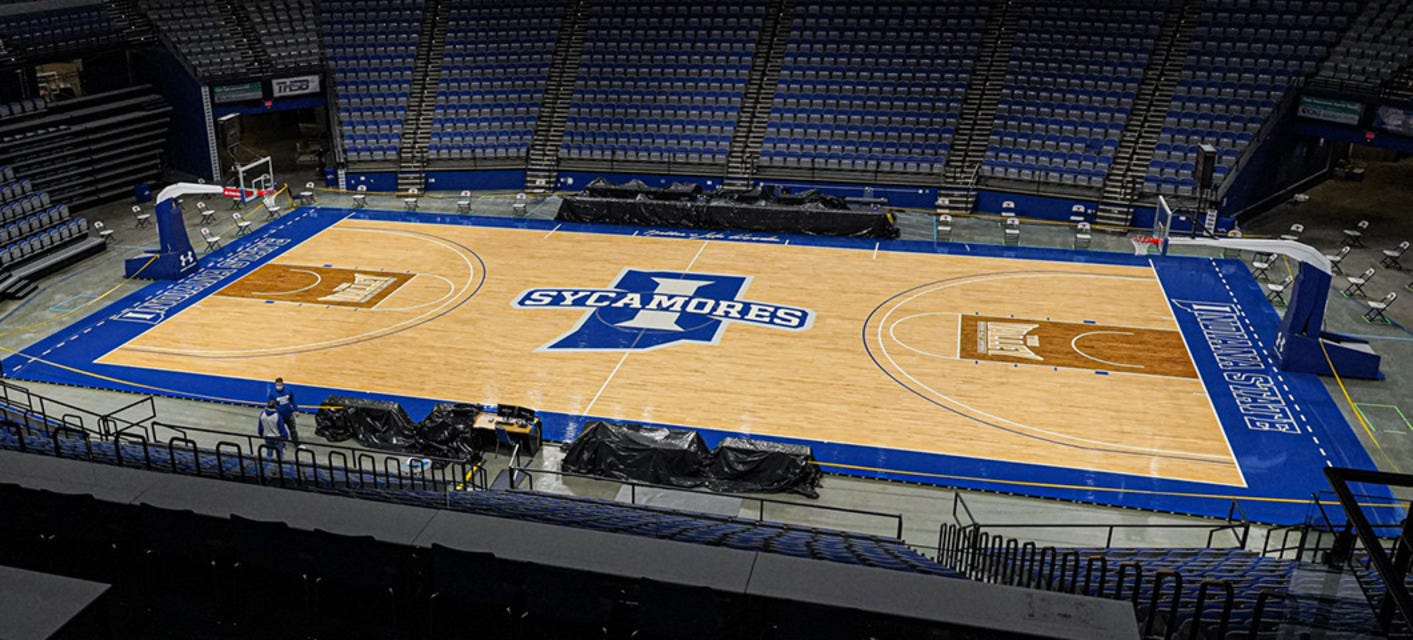 Indiana State Basketball will be playing Evansville Basketball at Hulman Center in Terre Haute