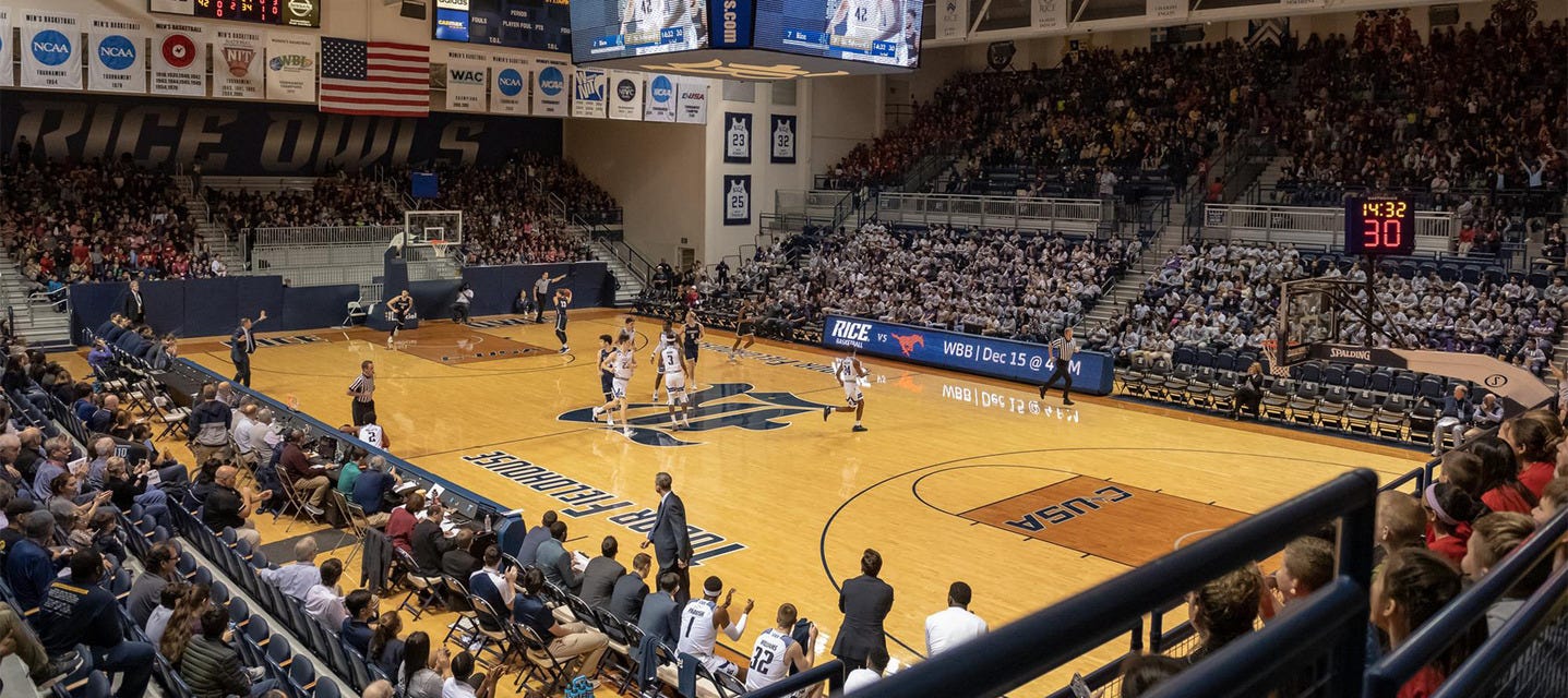 Rice Basketball will be playing Memphis Basketball at Tudor Fieldhouse in Houston