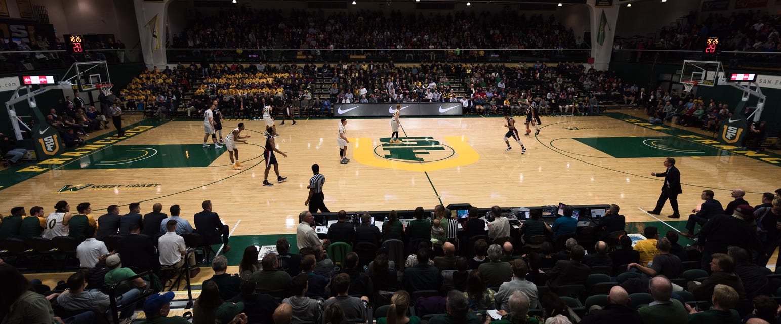 San Francisco Basketball will be playing Gonzaga Basketball at Chase Center in San Francisco