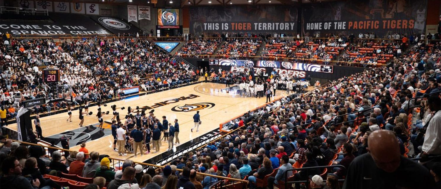 Pacific Basketball will be playing San Diego Basketball at Spanos Center in Stockton
