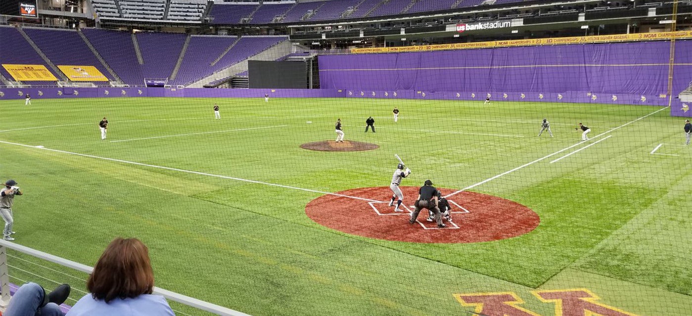 Minnesota Baseball will be playing Kansas Baseball at U.S. Bank Stadium in Minneapolis