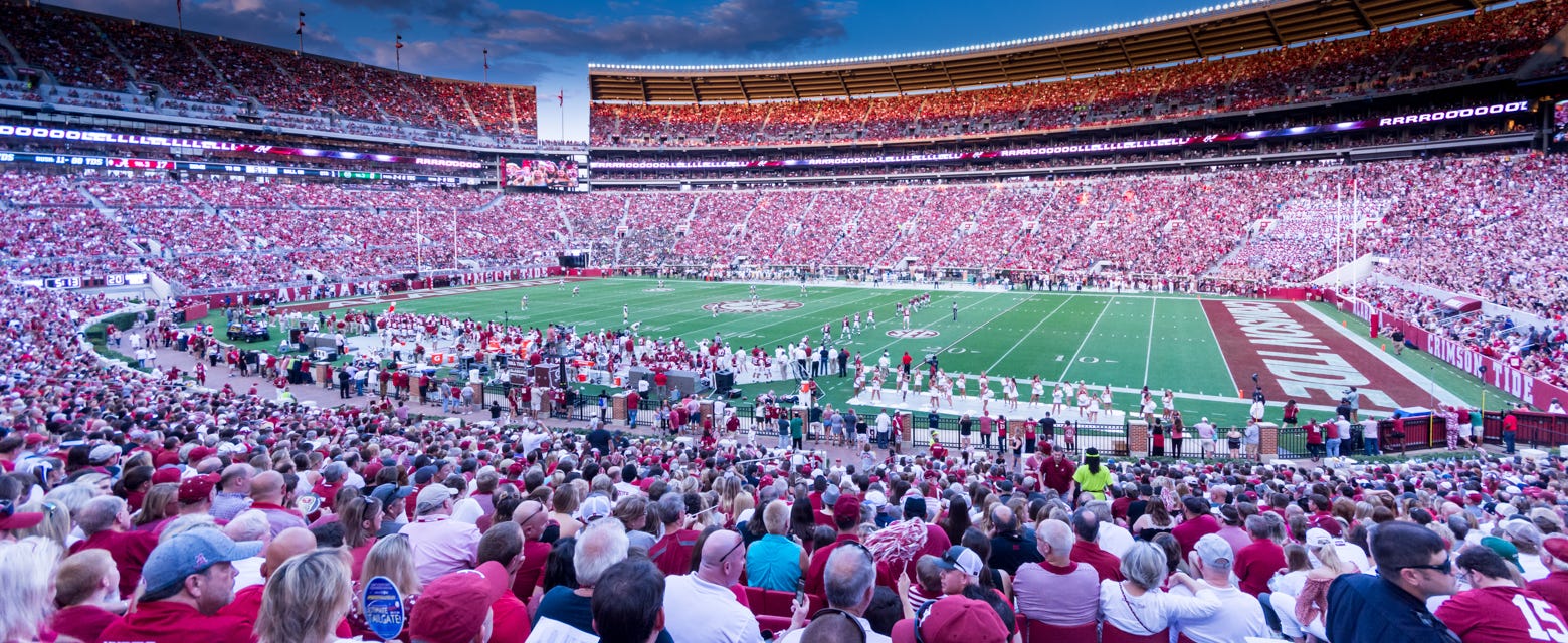 Alabama Football will be playing Texas A&M Football at Bryant-Denny Stadium in Tuscaloosa