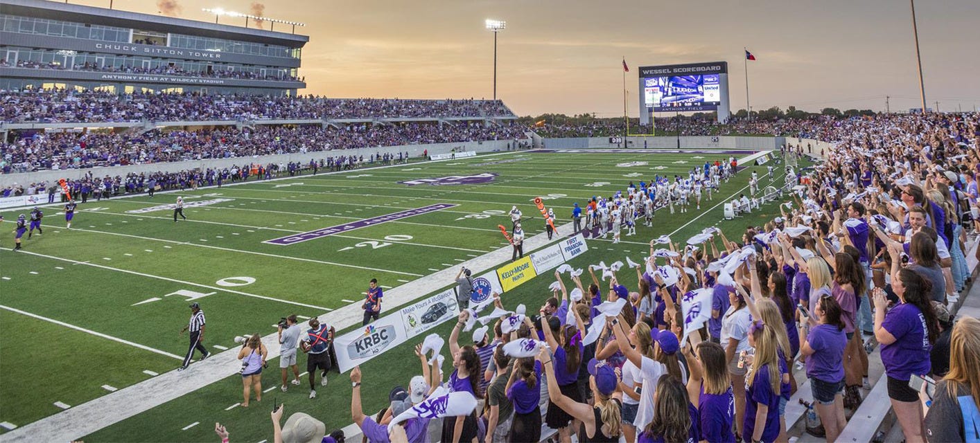 Abilene Christian Football will be playing West Georgia Football at Anthony Field at Wildcat Stadium in Abilene
