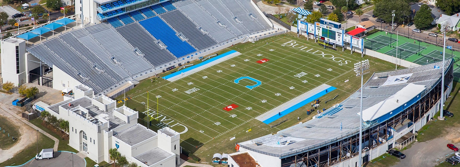Citadel Football will be playing East Tennessee State Football at Johnson Hagood Stadium in Charleston