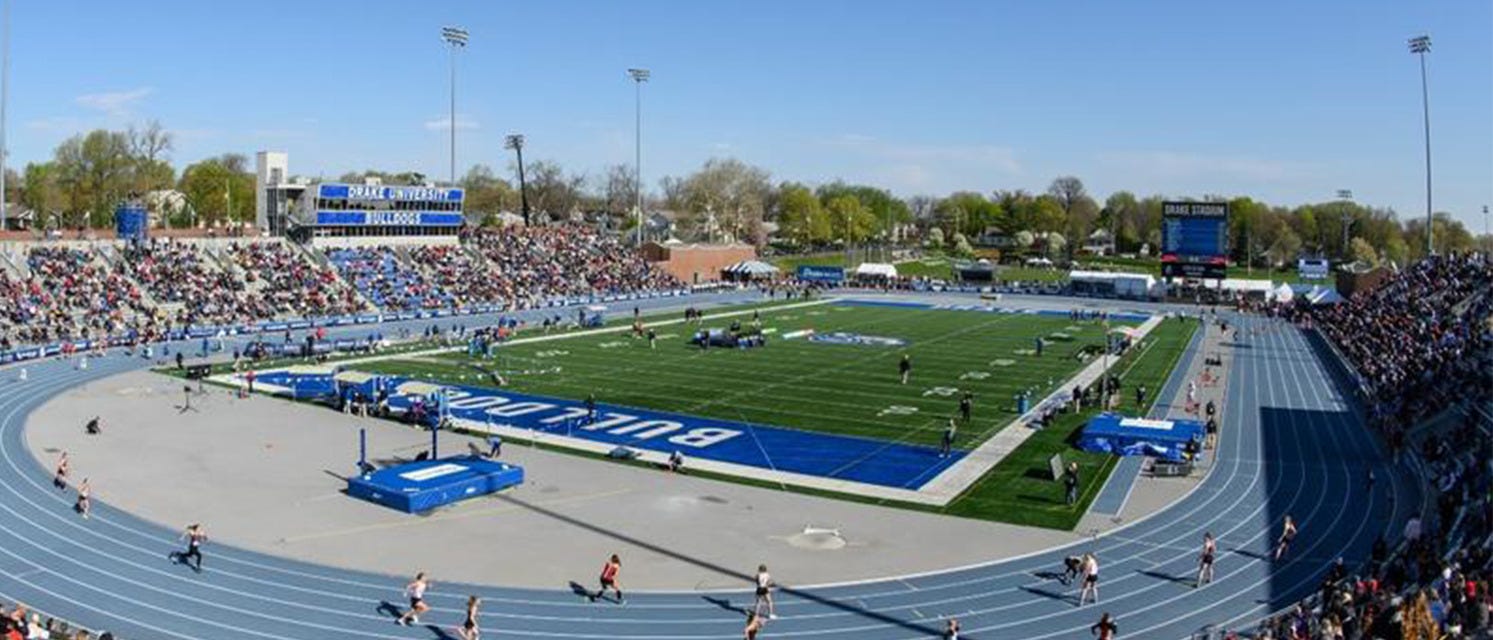 Drake Football will be playing Dayton Football at Drake Stadium in Des Moines