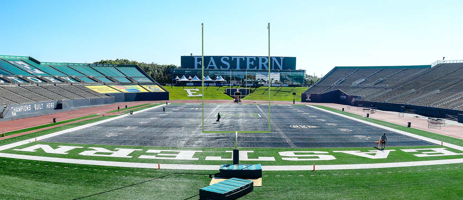 Eastern Michigan Football will be playing Sacramento State Football at Rynearson Stadium in Ypsilanti