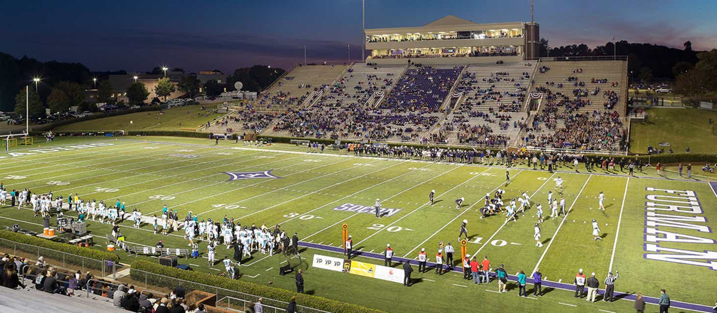 Furman Football will be playing TBD at Paladin Stadium in Greenville