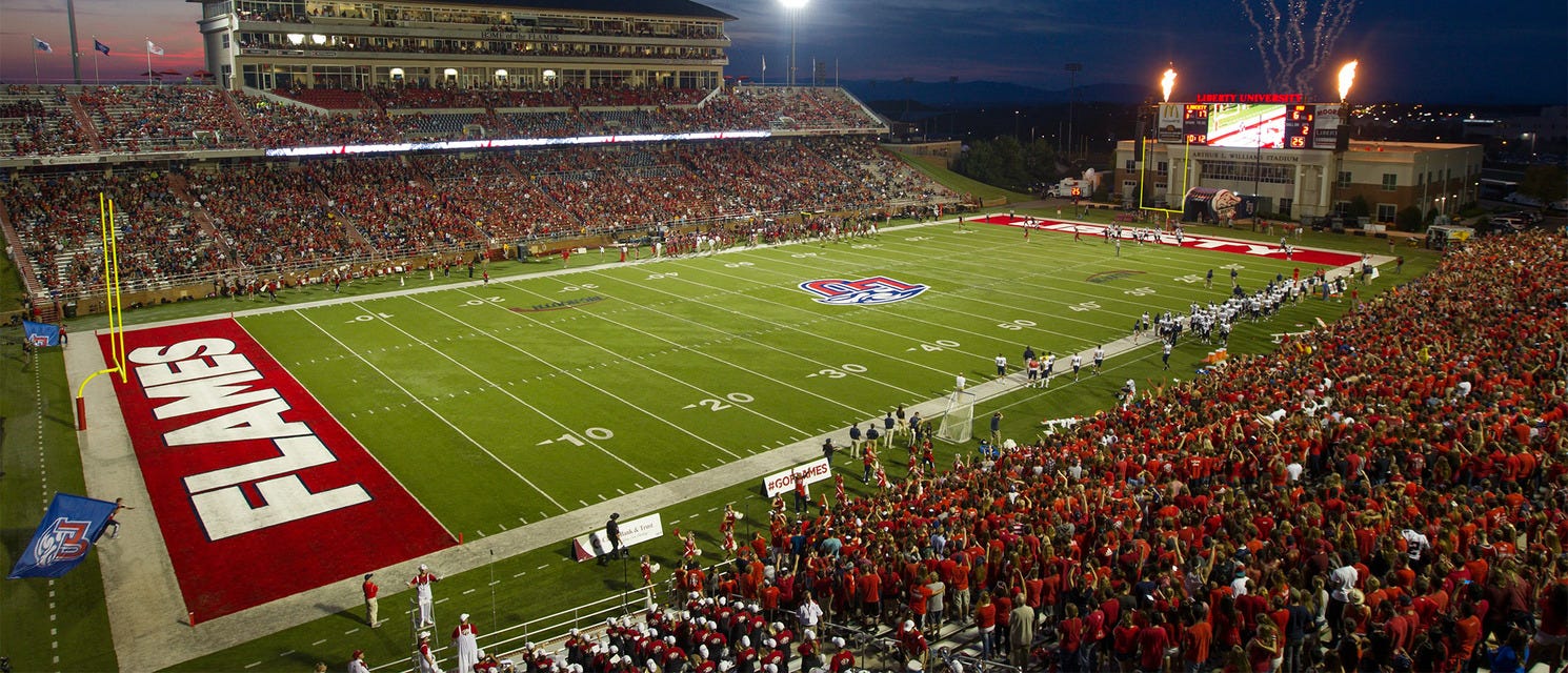 Liberty Football will be playing Kennesaw State Football at Williams Stadium in Lynchburg