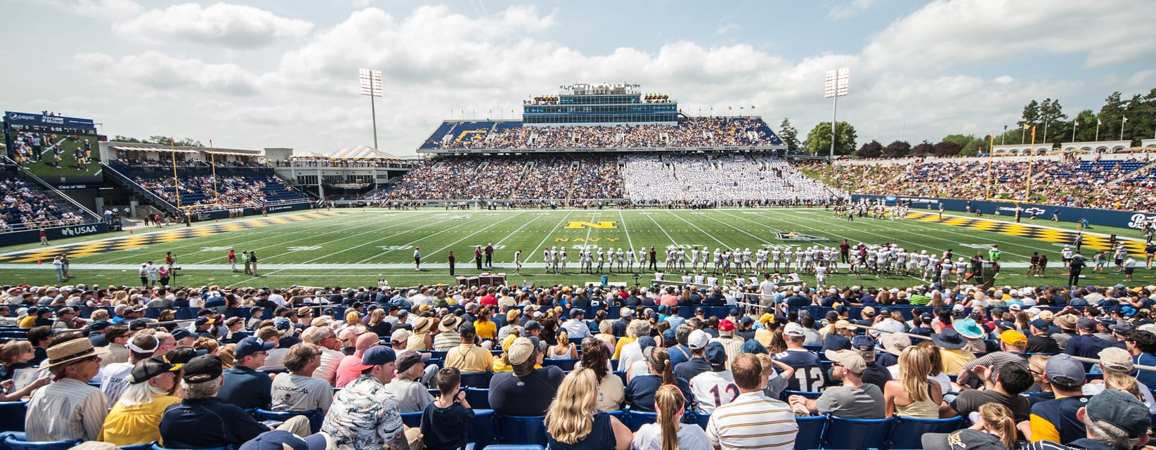 NAVY Football will be playing Tulsa Football at Navy-Marine Corps Memorial Stadium in Annapolis