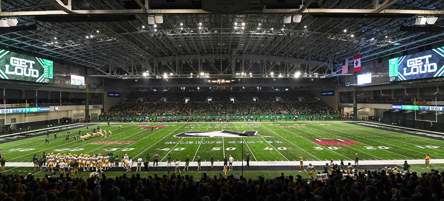 North Dakota Football will be playing St. Thomas Football at Alerus Center in Grand Forks
