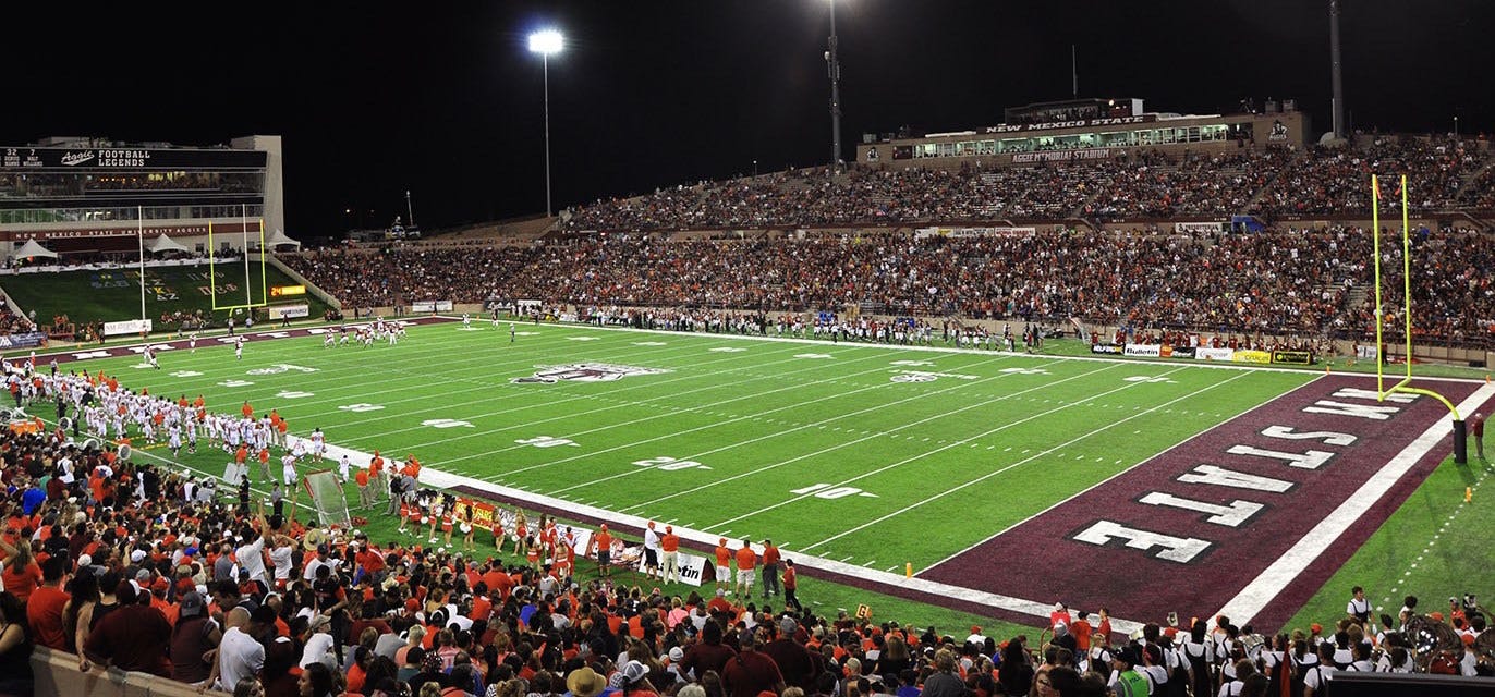 New Mexico State Football will be playing New Mexico Football at Aggie Memorial Stadium in Las Cruces