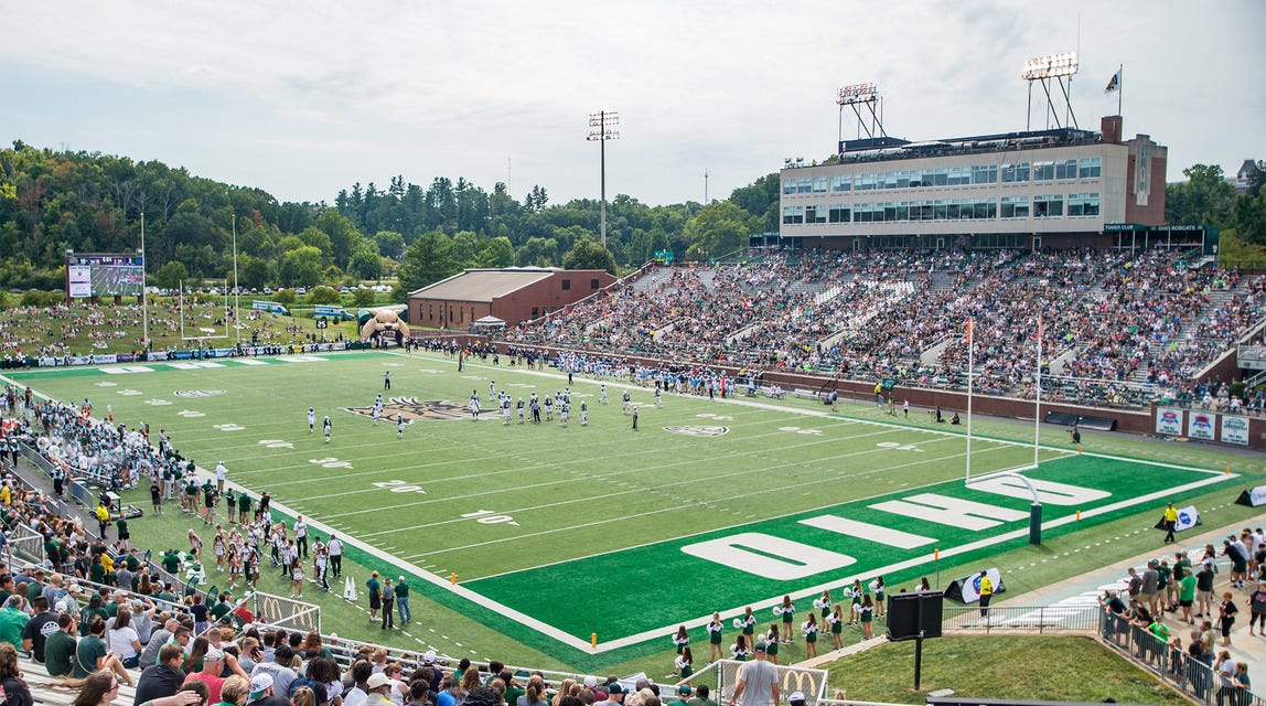 Ohio Football will be playing Central Michigan Football at Peden Stadium in Athens