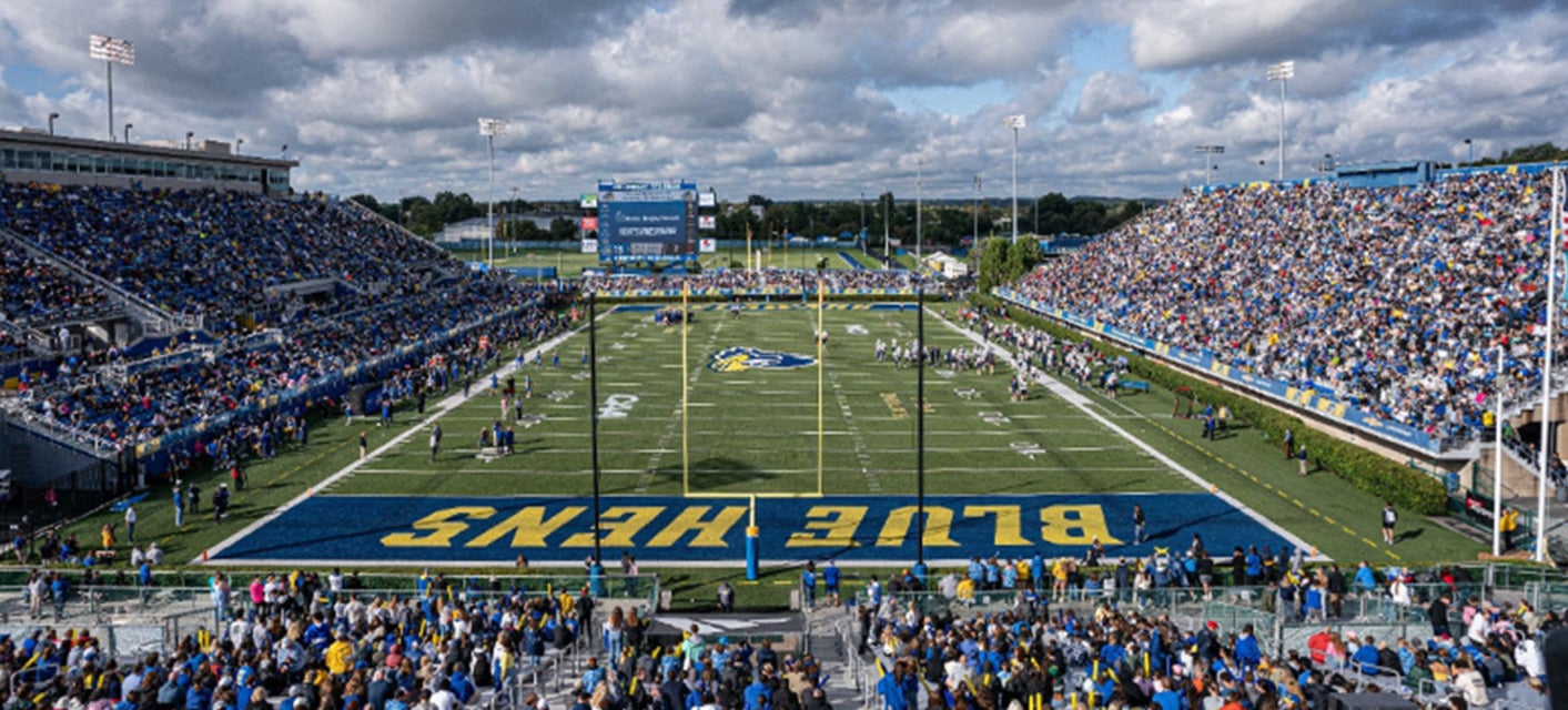 Delaware Football will be playing Coastal Carolina Football at Delaware Stadium in Newark