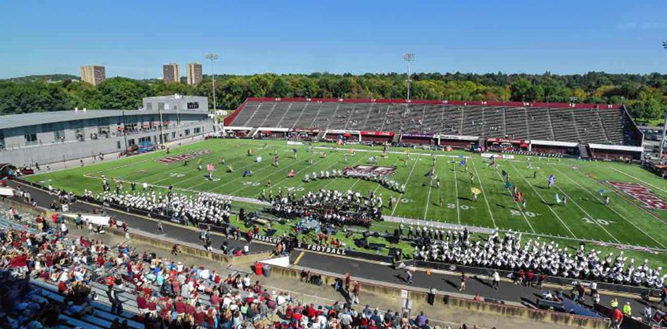 UMass Football will be playing Sacred Heart Football at McGuirk Alumni Stadium in Amherst