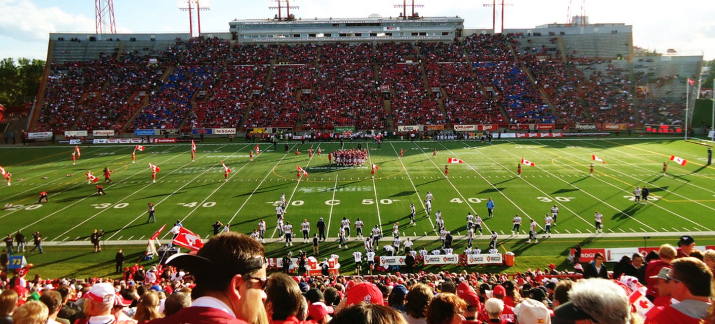 Calgary Stampeders will be playing Winnipeg Blue Bombers at McMahon Stadium in Calgary