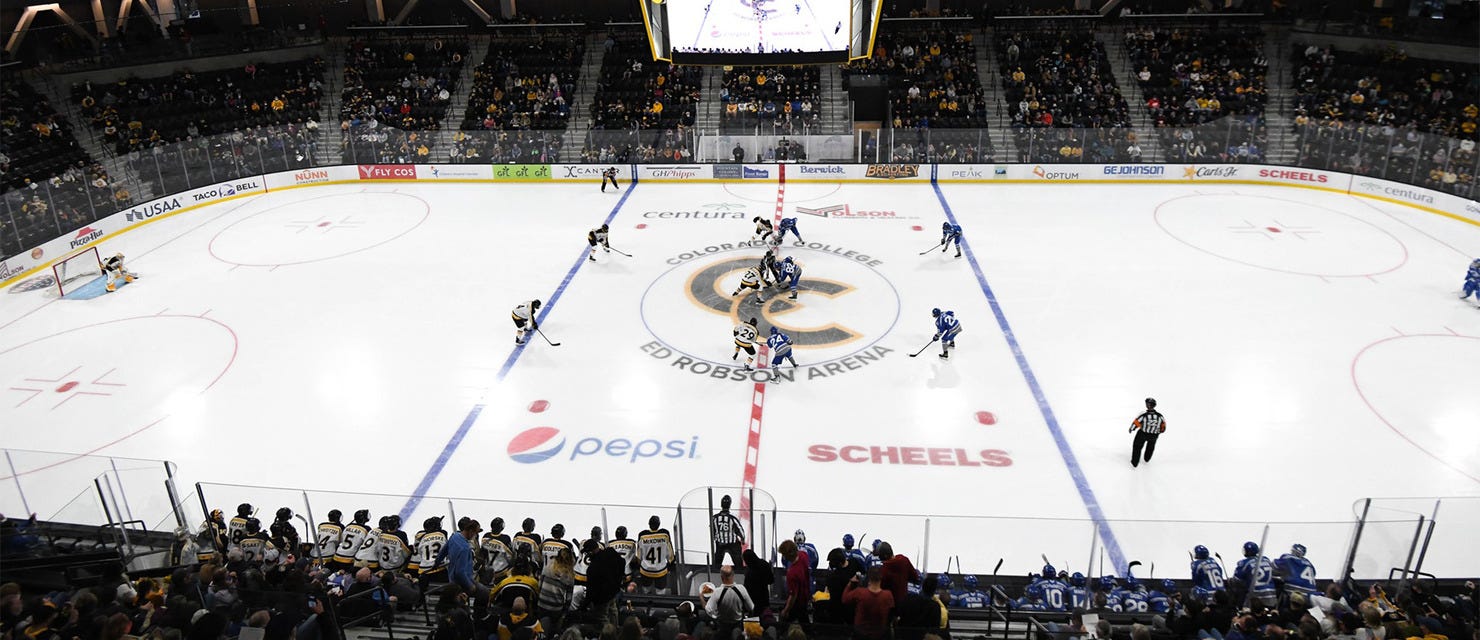 Colorado College Hockey will be playing North Dakota Hockey at Ed Robson Arena in Colorado Springs