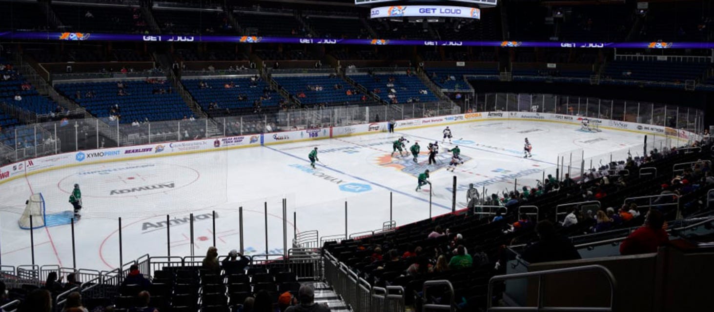 Orlando Solar Bears will be playing South Carolina Stingrays at Kia Center in Orlando
