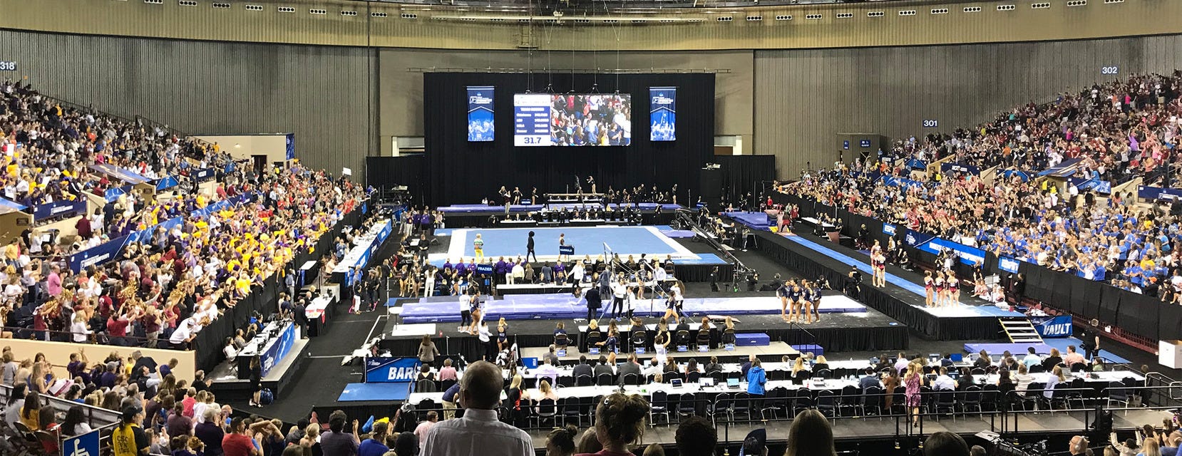 NCAA Womens Gymnastics Championships will be playing at Dickies Arena in Fort Worth