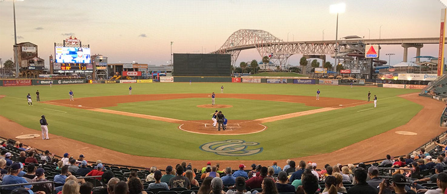 Corpus Christi Hooks will be playing Midland RockHounds at Whataburger Field in Corpus Christi