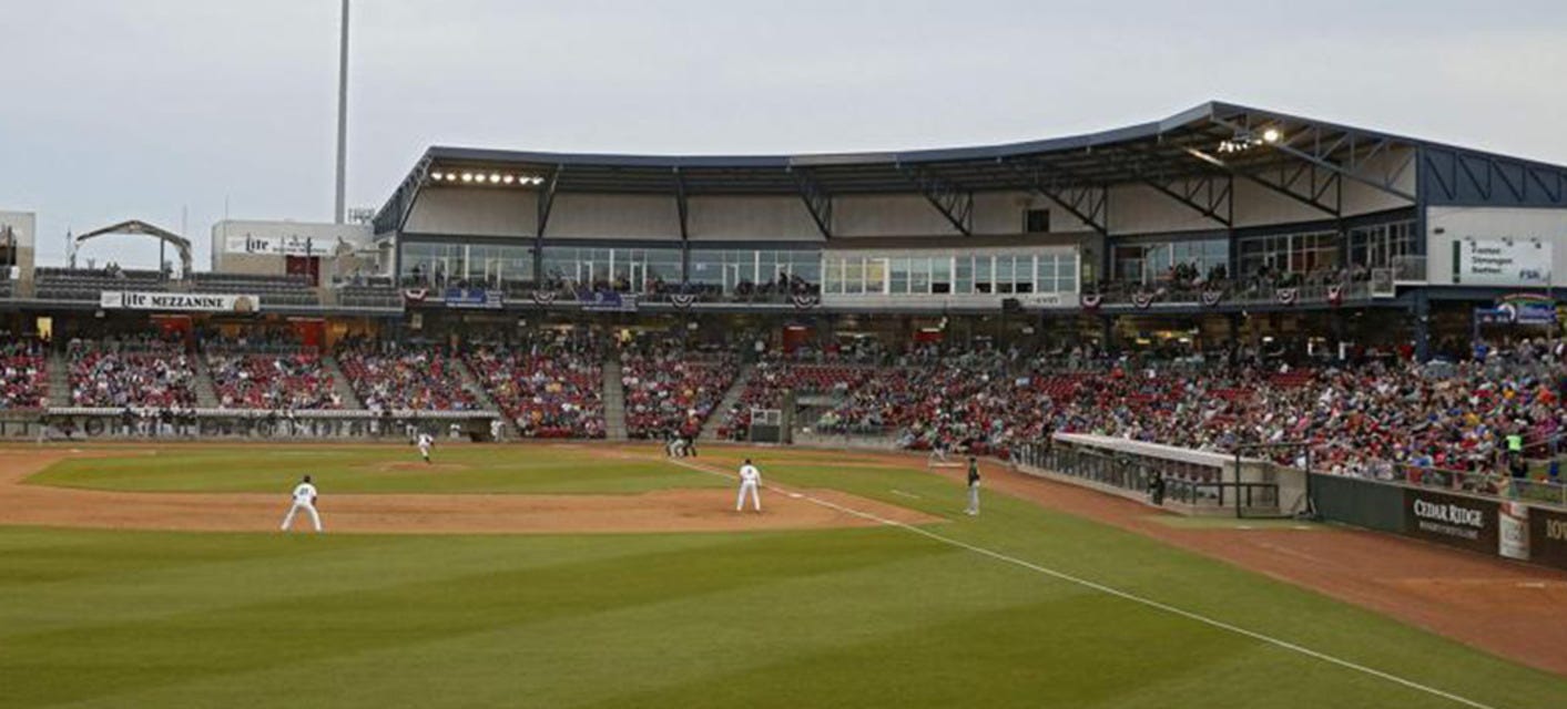 Cedar Rapids Kernels will be playing Wisconsin Timber Rattlers at Veterans Memorial Stadium - Cedar Rapids in Cedar Rapids