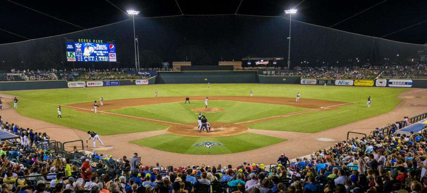 Columbia Fireflies will be playing Delmarva Shorebirds at Segra Park in Columbia