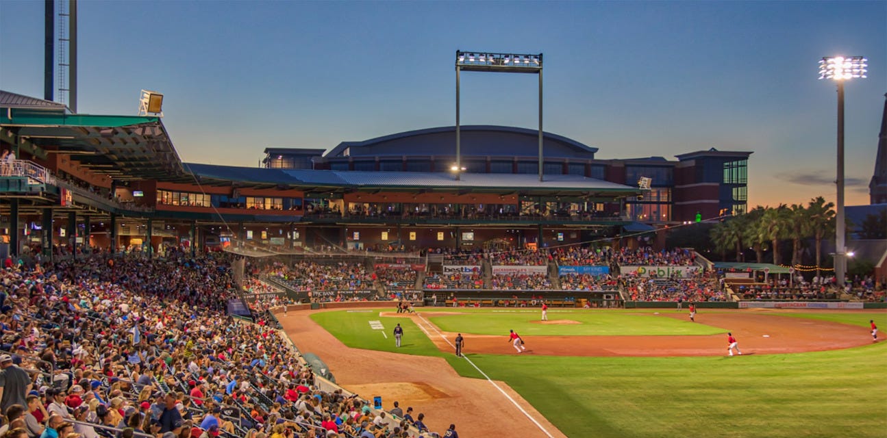 Jacksonville Jumbo Shrimp will be playing Gwinnett Stripers at 121 Financial Ballpark in Jacksonville