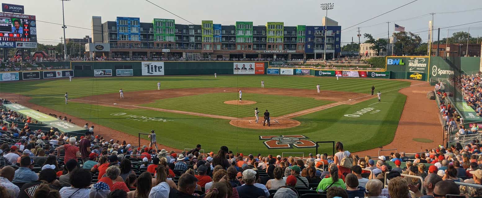 Lansing Lugnuts will be playing Cedar Rapids Kernels at Jackson Field in Lansing