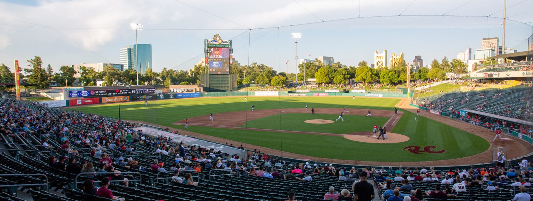 Sacramento River Cats will be playing Reno Aces at Sutter Health Park in West Sacramento