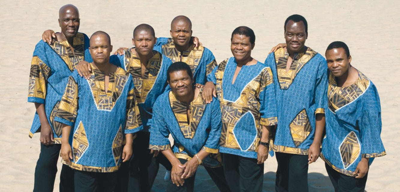 Ladysmith Black Mambazo will be playing at Weill Hall at Sonoma State University in Rohnert Park
