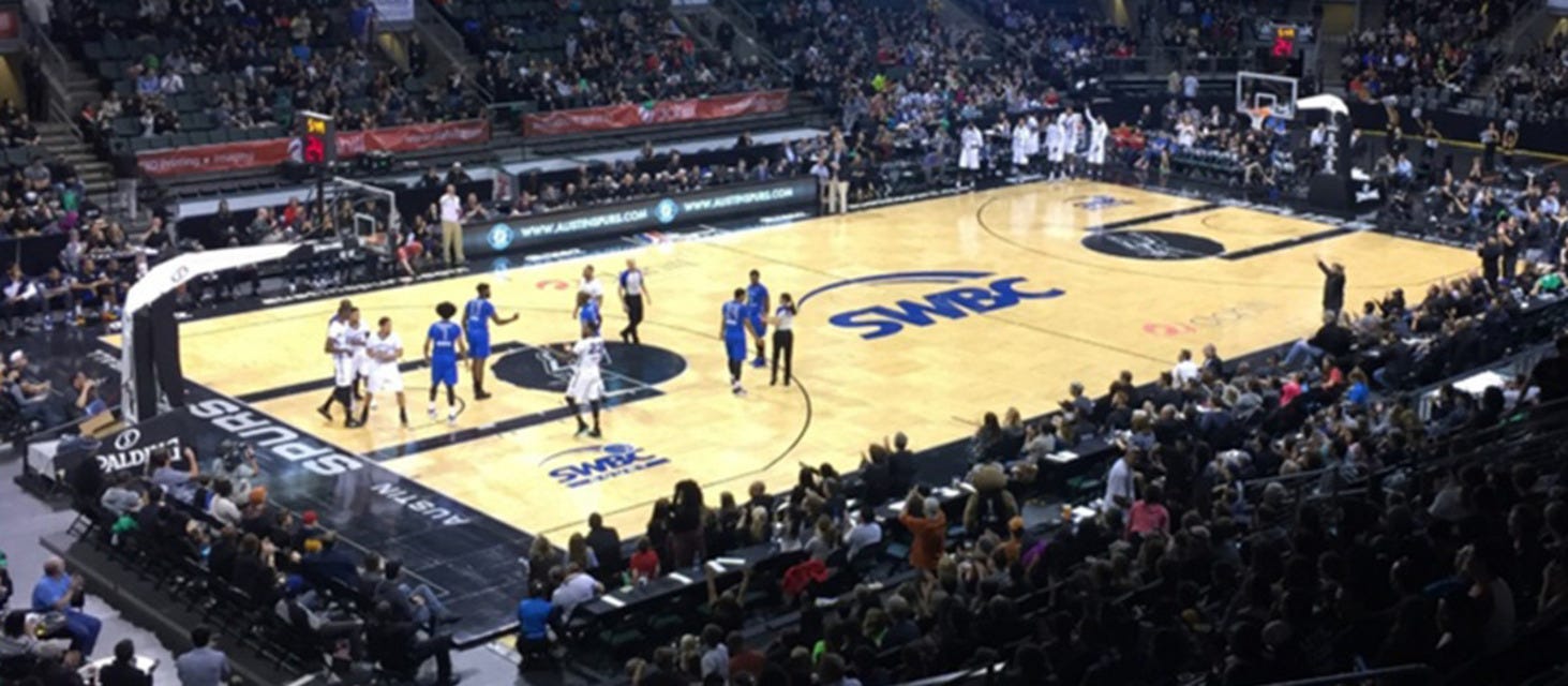 Austin Spurs will be playing South Bay Lakers at H.E.B Center in Cedar Park