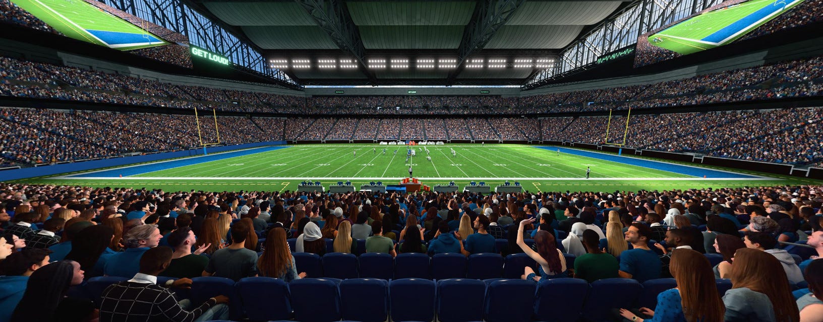 Detroit Lions will be playing Green Bay Packers at Ford Field in Detroit