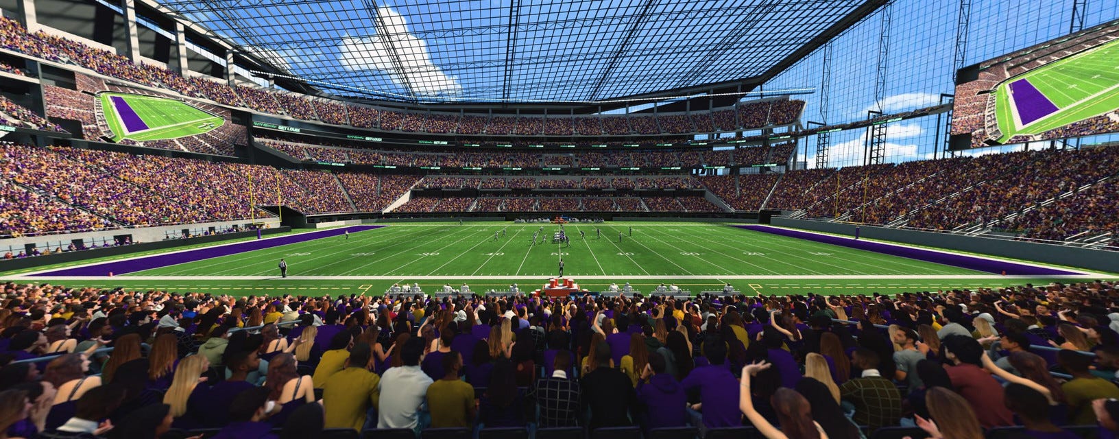 Minnesota Vikings will be playing Green Bay Packers at U.S. Bank Stadium in Minneapolis