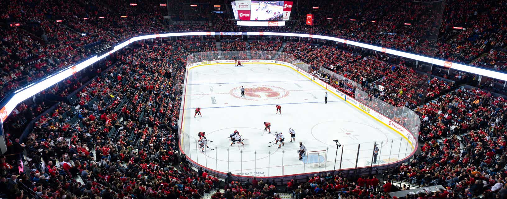Calgary Flames will be playing at Scotiabank Saddledome in Calgary