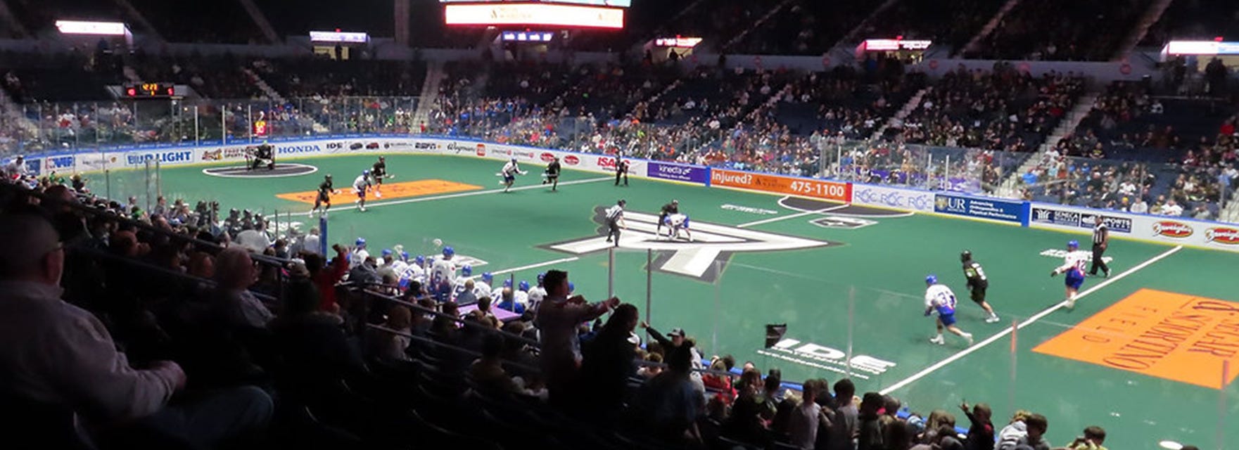 Rochester Knighthawks will be playing Buffalo Bandits at Blue Cross Arena in Rochester