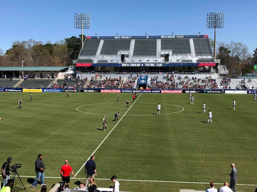 North Carolina Courage will be playing Seattle Reign at First Horizon Stadium at WakeMed Soccer Park in Cary