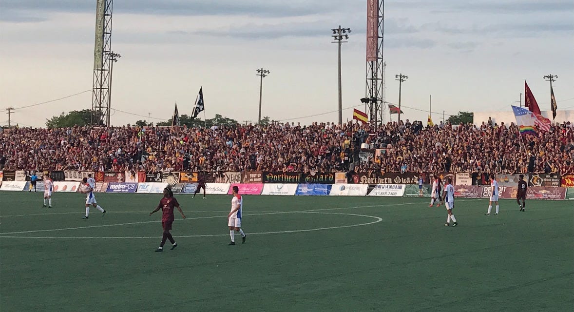 Detroit City FC will be playing Pittsburgh Riverhounds at Keyworth Stadium in Hamtramck
