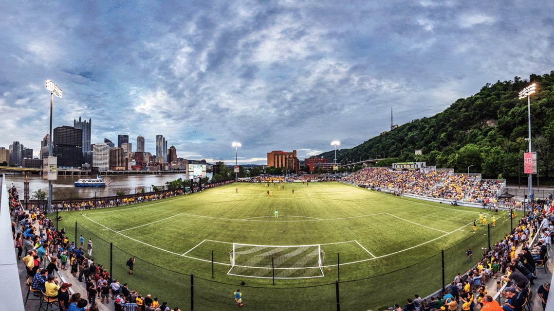 Pittsburgh Riverhounds will be playing Louisville City FC at Highmark Stadium in Pittsburgh