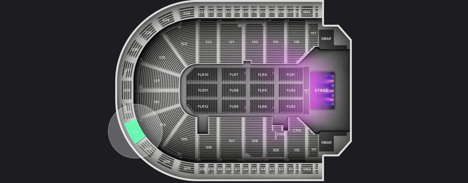 Seat view from Upper