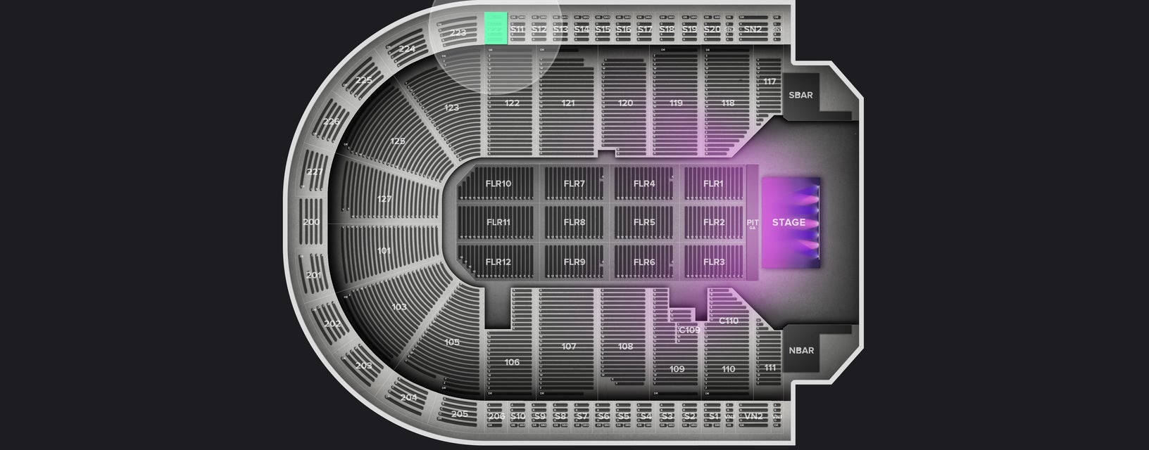 Seat view from Upper