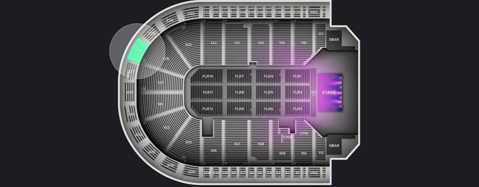 Seat view from Upper