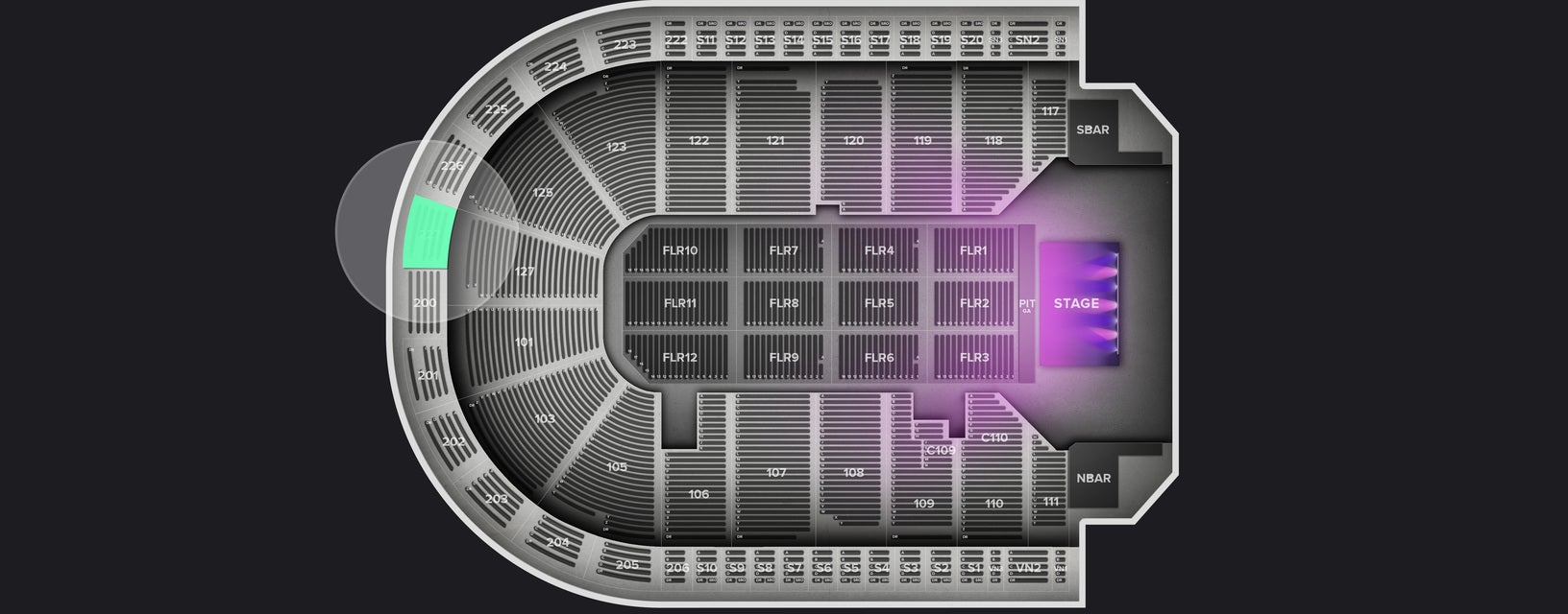 Seat view from Upper