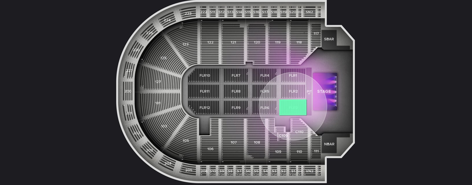 Seat view from Floor