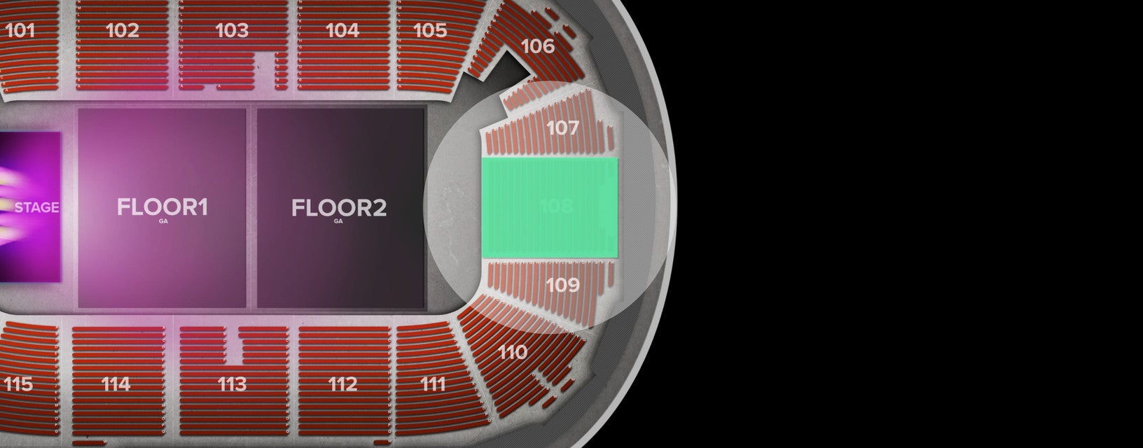 Seat view from Arena