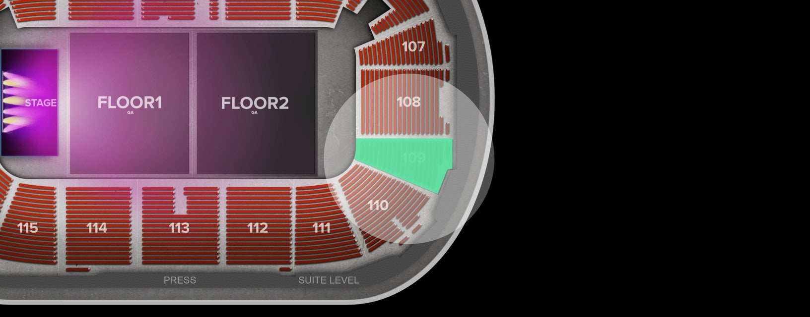 Seat view from Arena