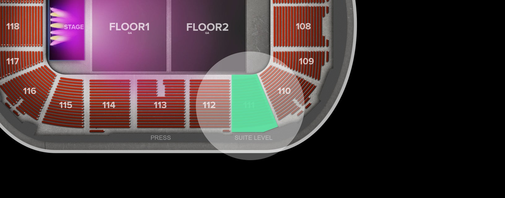 Seat view from Arena