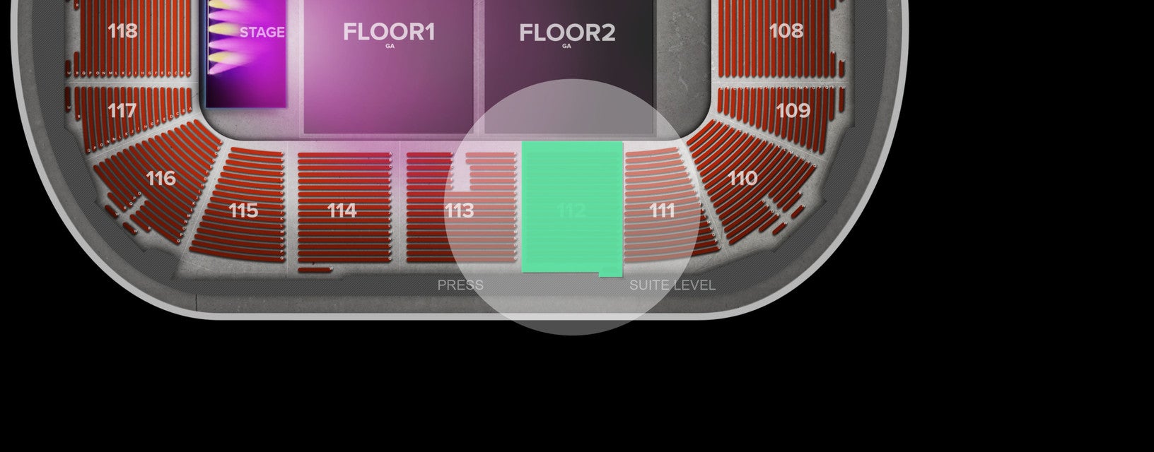 Seat view from Arena