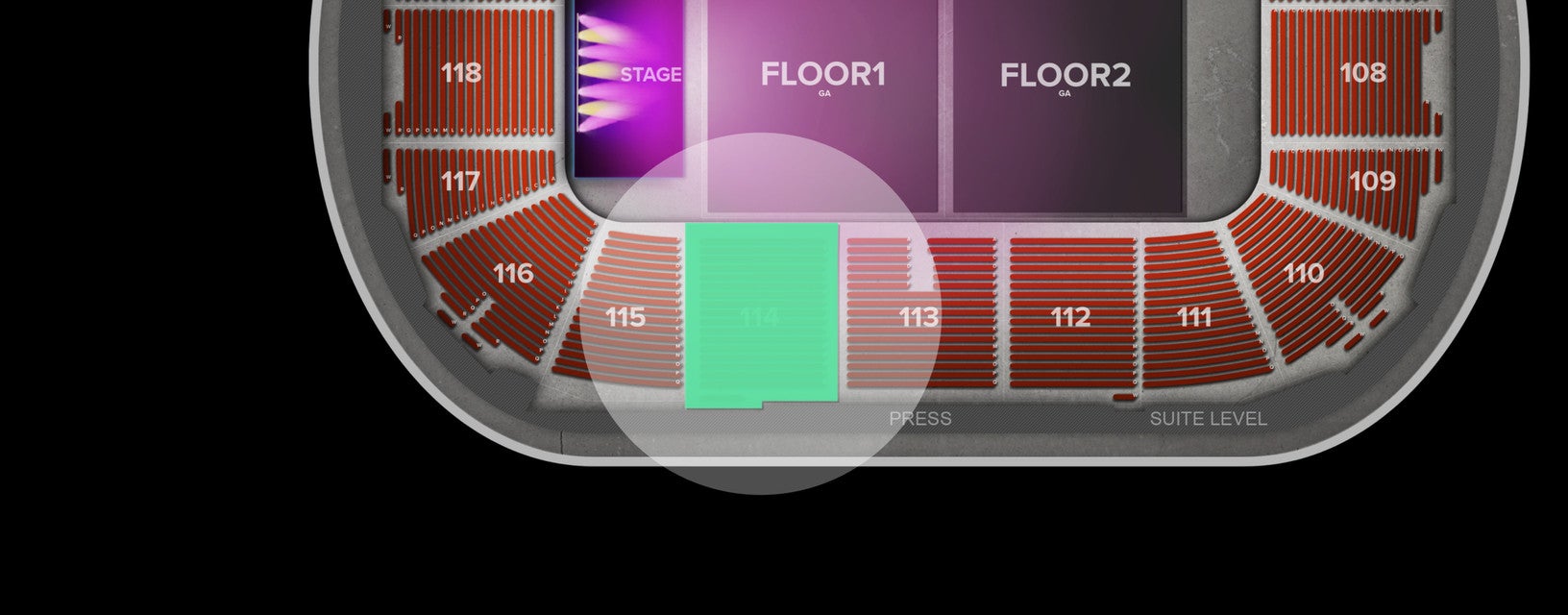 Seat view from Arena