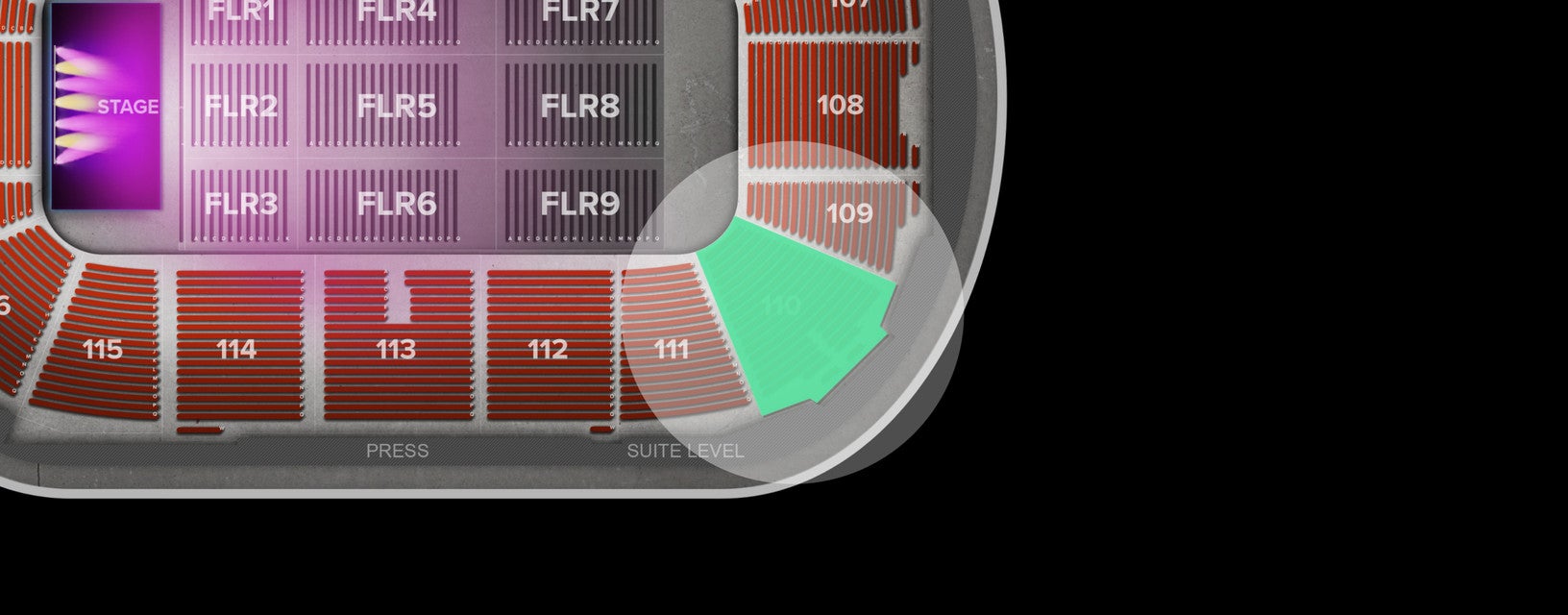 Seat view from Arena